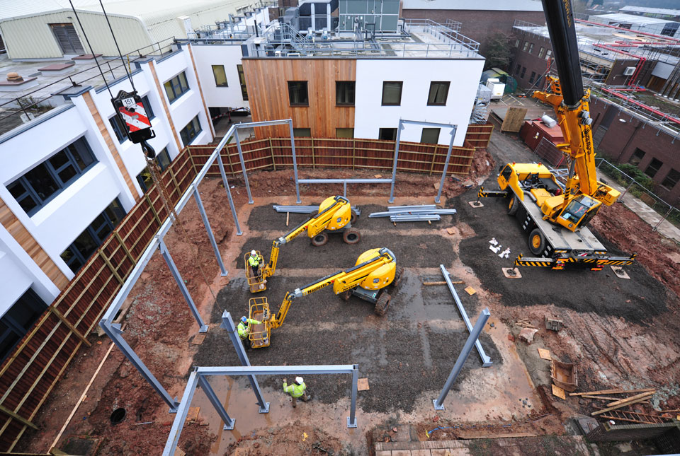 Computer server room building works. BGS © UKRI.
